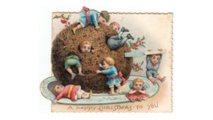 Children Victorian Christmas Card