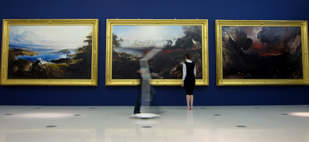 Installing John Martin paintings at the Millennium Gallery 1. Photo Museums Sheffield (small)